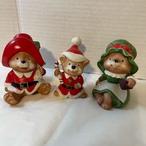 HOMCO # 5600 Christmas Bear Family 3.5” x 2.5”⭐️